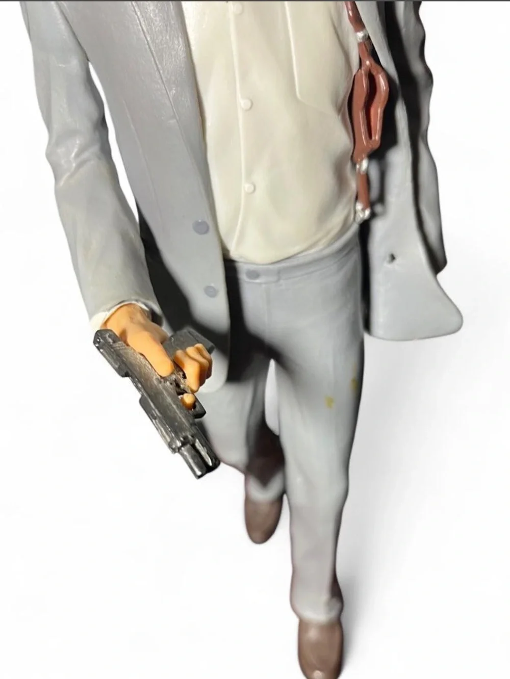Collector Action Figure in Light Gray Suit with Dual Pistols
